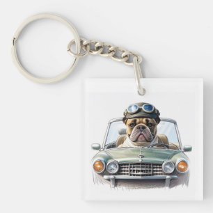 Porte-clés Bouledogue français Oldtimer Bulldog Journee du pè
