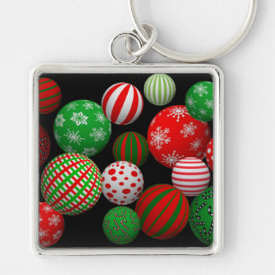 Porte-clés Boules de Noël 3D