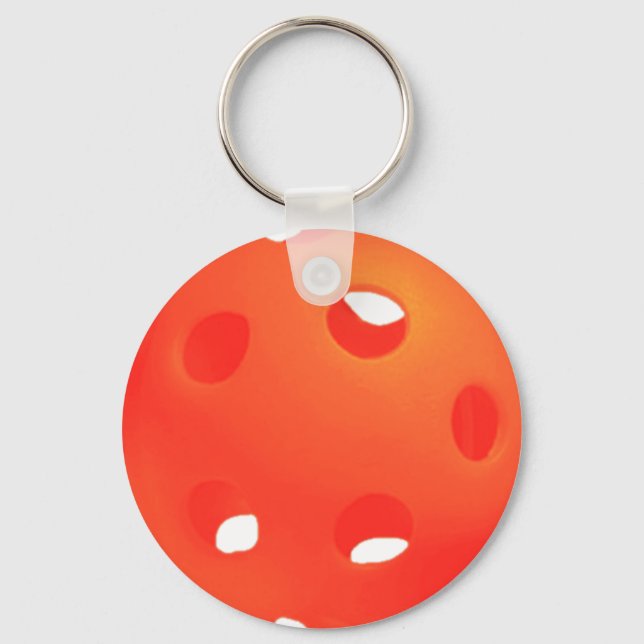 Porte-clés Boules de Pickleball, Boules de Pickleball Orange  (Recto)