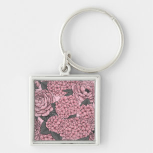 Porte-clés Bouquet floral en rose