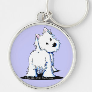 Porte-clés Bout pelucheux Westie