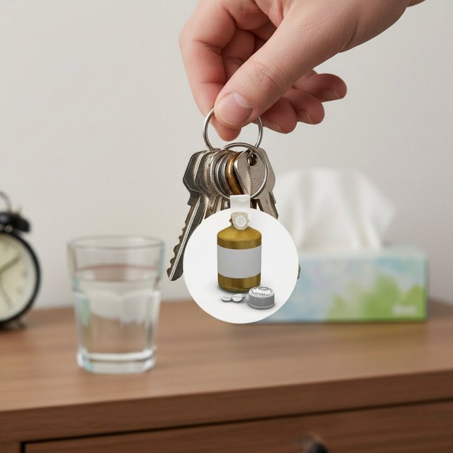 Porte-clés bouteille de comprimés (Créateur téléchargé)