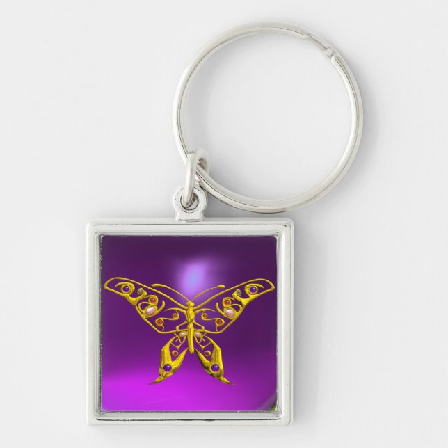 Porte-clés BOUTEILLE D'HYPER D'OR, GEMSTONES Violet (Devant)