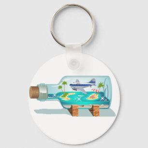 Porte-clés Bouteille souvenir de dessin
