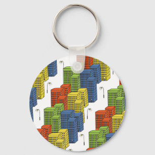 Porte-clés Bouteilles en verre, design Motif Abstrait.