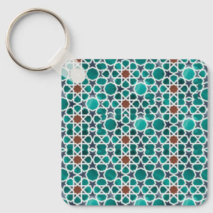 Porte-clés Bouton d'art marocain Porte - clé Carré