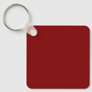 Porte-clés Bouton de conception couleur solide Maroon / Rouge