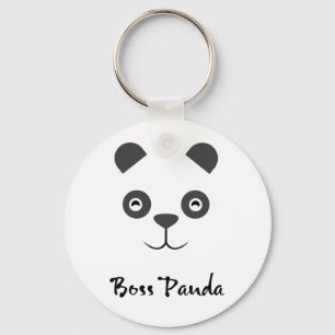 Porte-clés Bouton de panda de patron