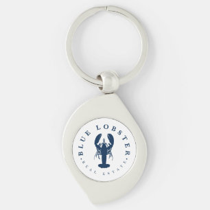 Porte-clés Bouton Immobilier Homard Bleu
