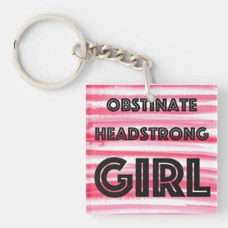 Porte-clés Bouton Obstiner Headstrong Girl