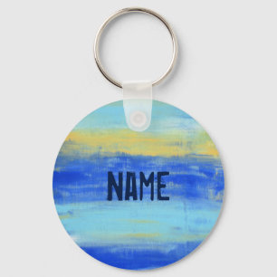 Porte-clés Bouton personnalisé Porte - clé "à la plage" Bl