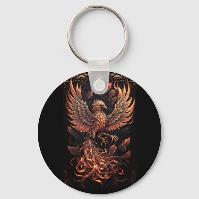 Porte-clés Bouton phénix Cercle clé (Recto)