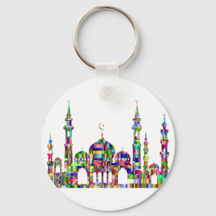 Porte-clés Bouton Porte - clé avec décoration de mosquée pris