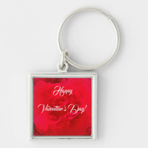Porte-clés Bouton Porte - clé Rouge Rose Saint Valentin