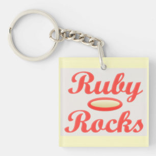 Porte-clés Bouton Porte - clé RUBY ROCHES ROUGE ET CRÈME