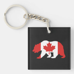 Porte-clés Bouton T-shirt MAMA CANADA