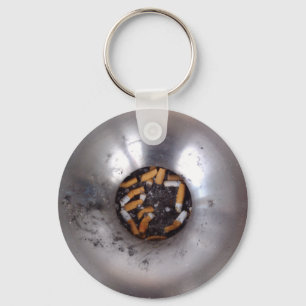 Porte-clés Boutons de cigarettes en argent fumeur Ashtray, dr
