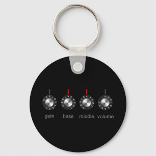 Porte-clés Boutons de guitare Amp
