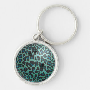 Porte-clés Bowling Ball Leopard Turquoise