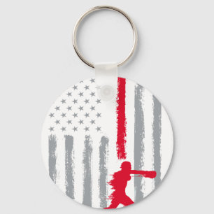 Porte-clés boxe café - Drapeau américain vintage USA pour la 