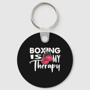 Porte-clés Boxe Est Ma Thérapie Drôle Citation Citation Gym F