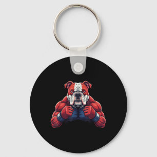 Porte-clés Boxer Bulldog Entraînement MMA Arts Martiaux Anima