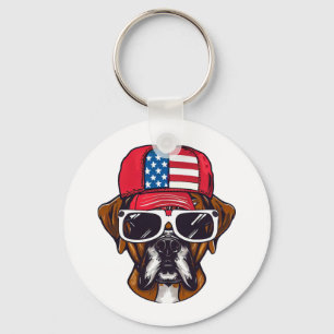 Porte-clés Boxer Dog USA