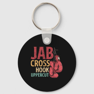 Porte-clés Boxeuse Jab Cross Hook Uppercut Travail de kickbox