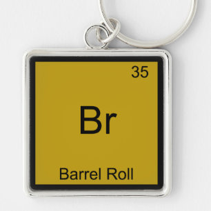 Porte-clés Br - Tonneau Roulade Élément Drôle Mème Tee Chimie