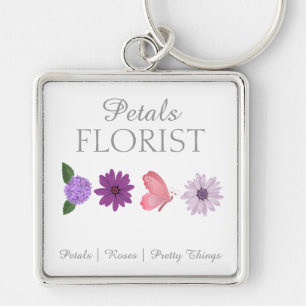 Porte-clés Branding d'entreprise de fleuriste de boutique mod