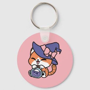 Porte-clés Brassin de Sorcière Tigré – Joli Design de Chat d'