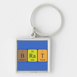 Porte-clés Brat periodic table name keyring