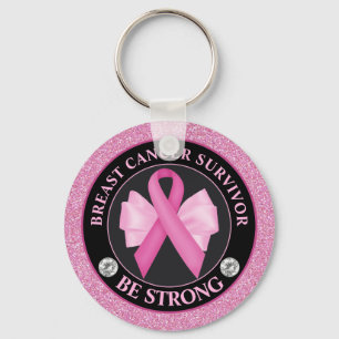 Porte-clés Breast Cancer Awareness Ribbon Survivor