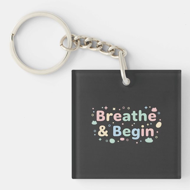 Porte-clés Breathe & Begin Pastel Keychain (Devant)