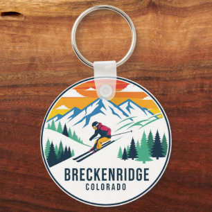 Porte-clés Breckenridge Colorado Skiing Skier Travel