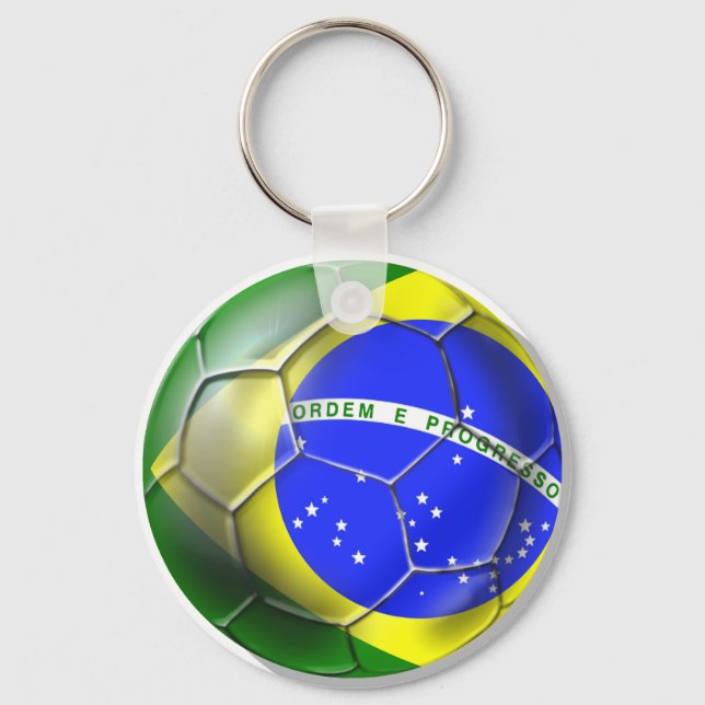 Porte-clés Brésil Brésil Brésil Brésil football mondial brési (Recto)