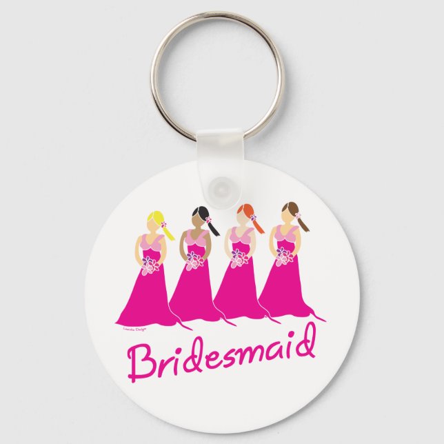 Porte-clés Bridesmaids préfère le thème rose (Recto)