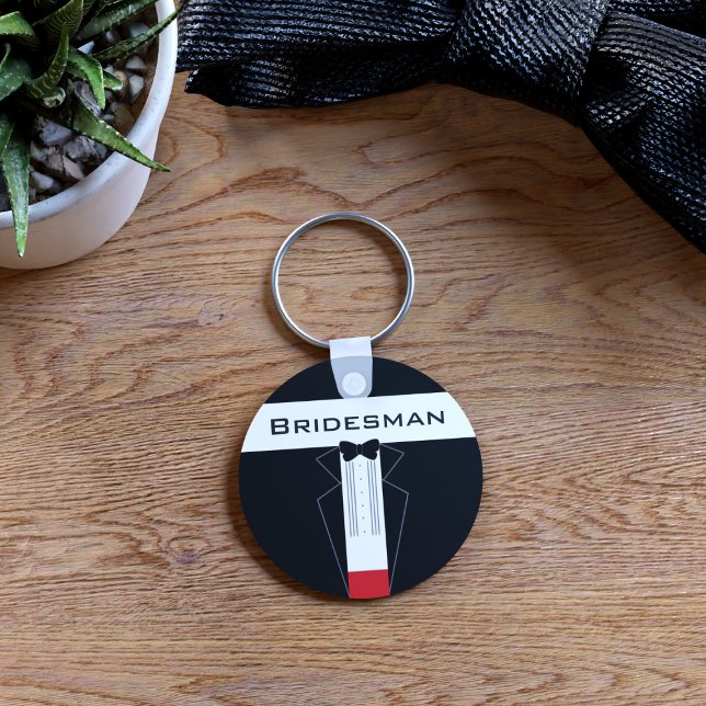 Porte-clés Bridesman Tuxedo Wedding Favor Porte - clé (Bridesman keychain! Check out the collection for more wedding favor ideas)
