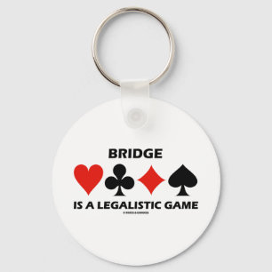 Porte-clés Bridge Est Un Jeu Légaliste (Costumes De Cartes)