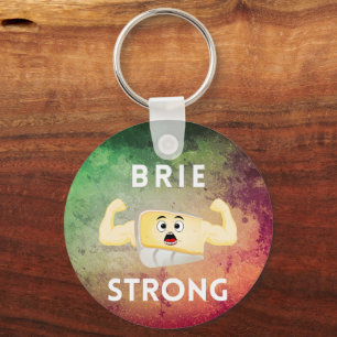 Porte-clés Brie Forte Motivation Alimentaire Pun