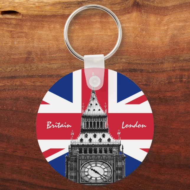 Porte-clés British Flag & Big Ben - Londres, Travel UK /sport (Recto)