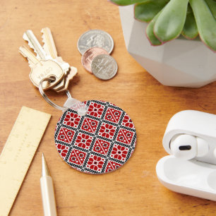 Porte-clés Broderie Ethnique Slave, Traditionnelle Balkanique