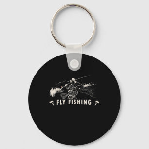 Porte-clés Brown Brook Trout Fly Fishing Venin Fisherman Line