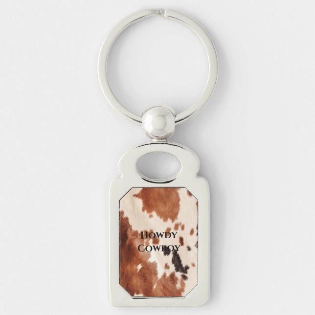 Porte-clés Brown Cream Southwest Cowhide  (Devant)