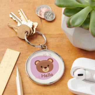 Porte-clés Brown Cute chat porte - clé - lourd matériau porte