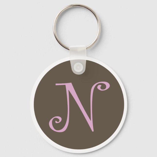 Porte-clés Brown et Porte - clé rose "N" (Recto)