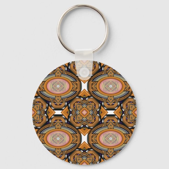Porte-clés Brown Oval Abstrait (Recto)