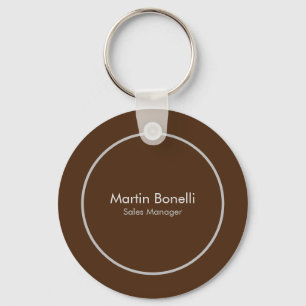 Porte-clés Brown Plain Simple Moderne Professionnel