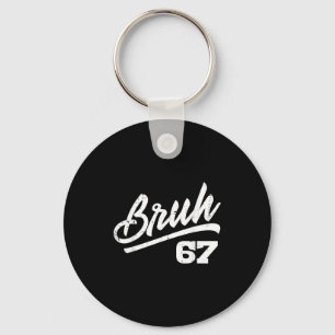 Porte-clés Bruh 67 Mème Drôle Numéro 6 7 Costume Enfants Jeun