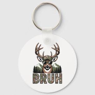 Porte-clés Bruh Camo Cerf Chasse Camouflage Élan Buck Drôle Y